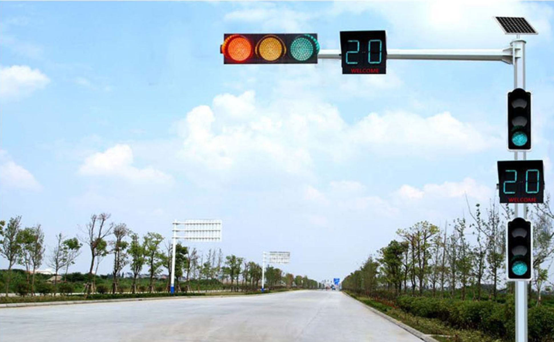 Solar Traffic Signal Light