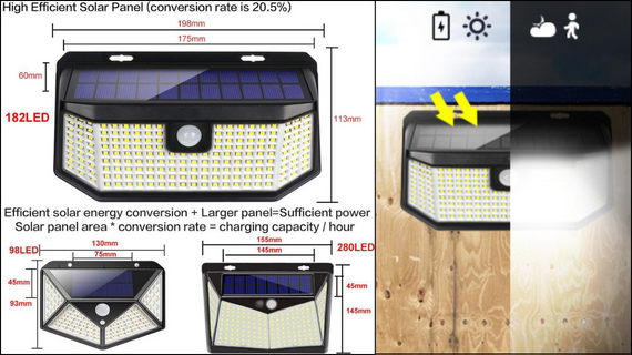 Bigworth solar sensor light