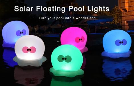 FLOATING POOL LIGHTS SOLAR POWERED