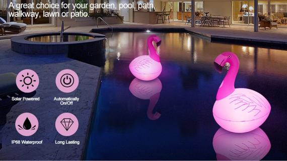 FLOATING POOL LIGHTS SOLAR POWERED